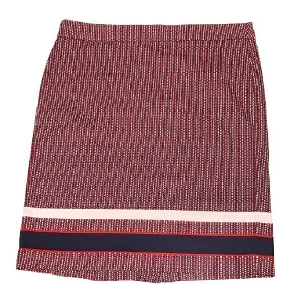 [Tommy Hilfiger] Red, Blue & White Pencil Skirt - Picture 1 of 4